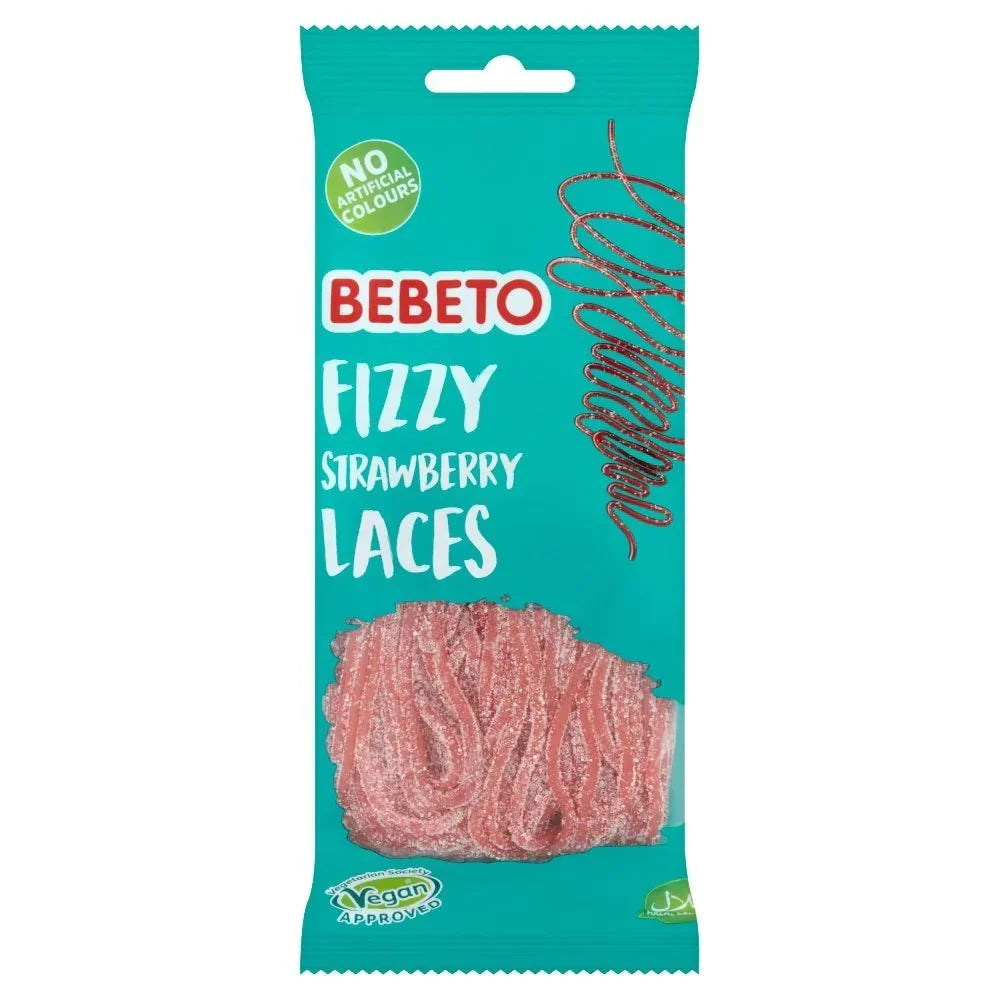 Bebeto Fizzy Strawberry Laces Bag 160g £1 PMP (Case of 12)