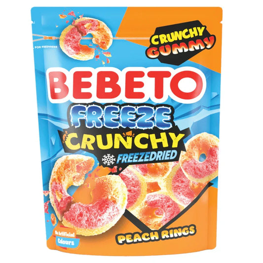 Bebeto Freeze Dried Peach Rings 35g (Case of 12)