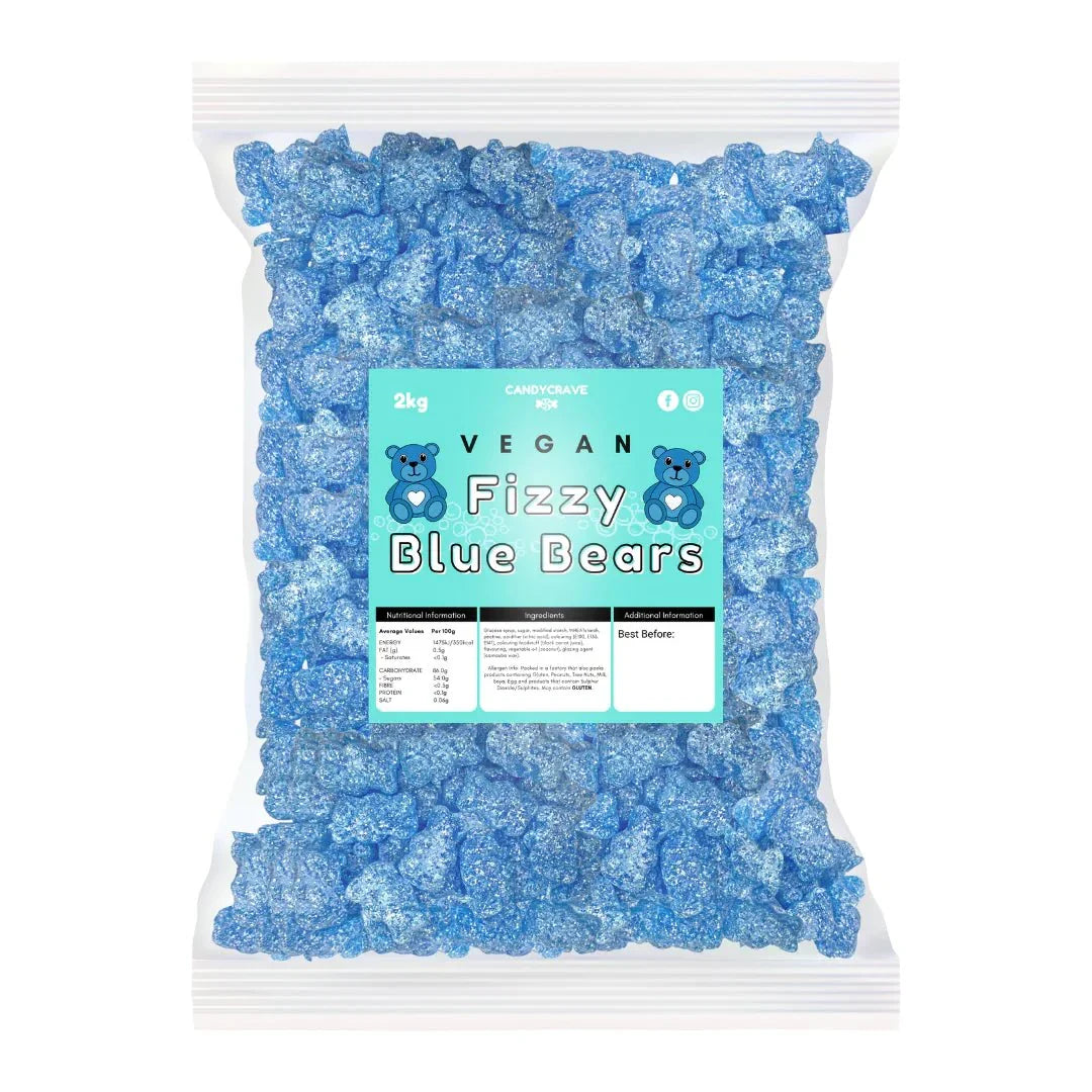 CandyCrave Vegan Fizzy Blue Bears Bag 2kg