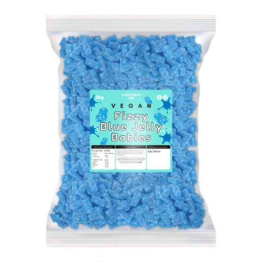 CandyCrave Vegan Fizzy Blue Jelly Babies Bag 2kg