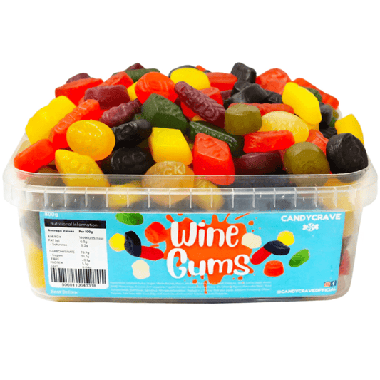 Candycrave Wine Gums Tub 600g