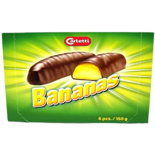 Carletti Chocolate Bananas 150g (Case of 6)
