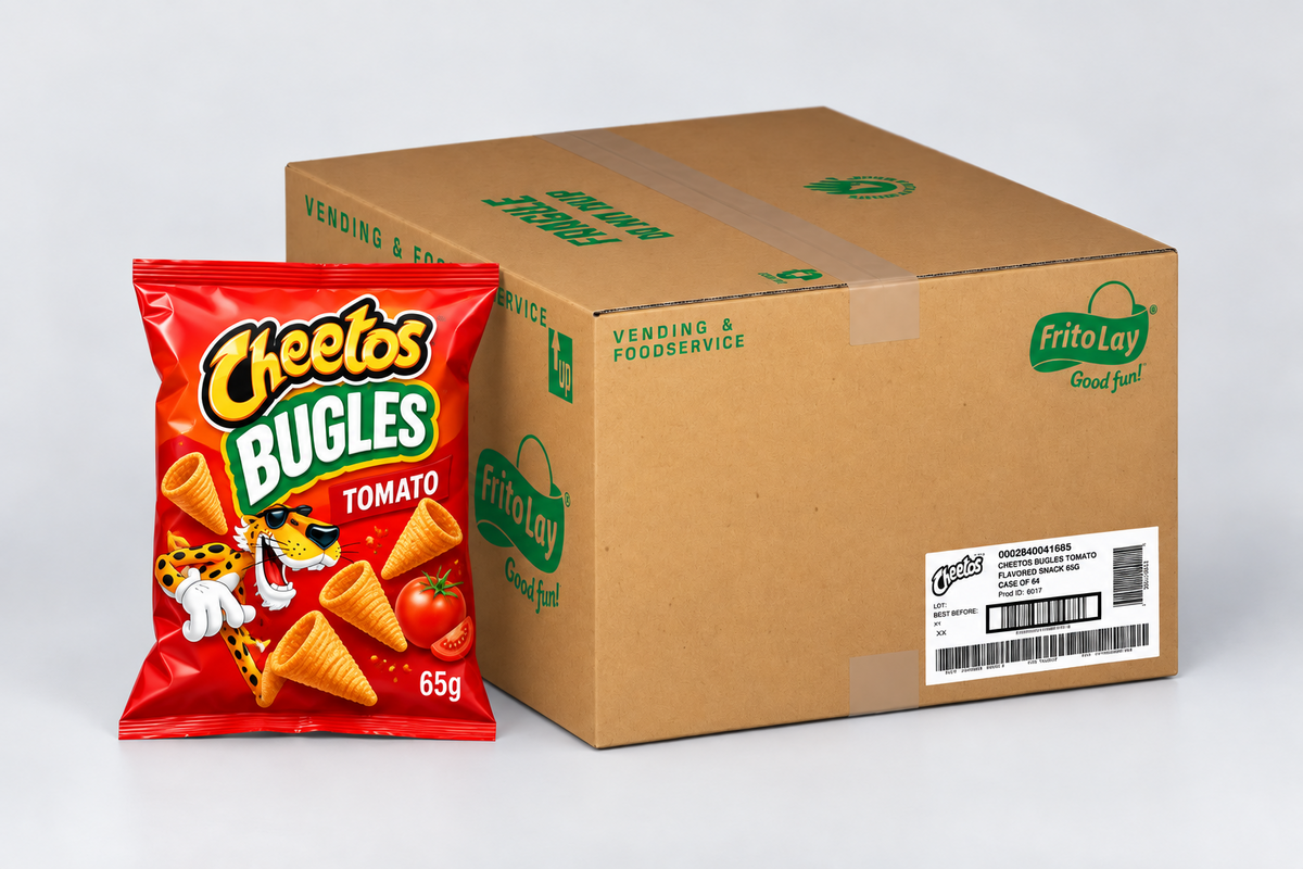 Cheetos Bugles Tomato — Case of 80 × 65g