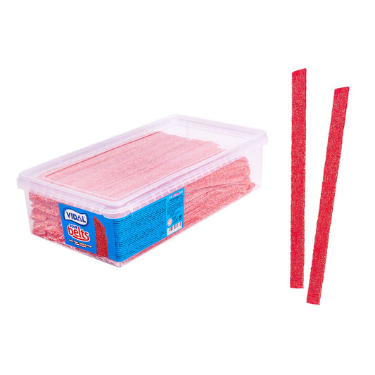 Vidal Sour Strawberry Belts Tub (200pcs)