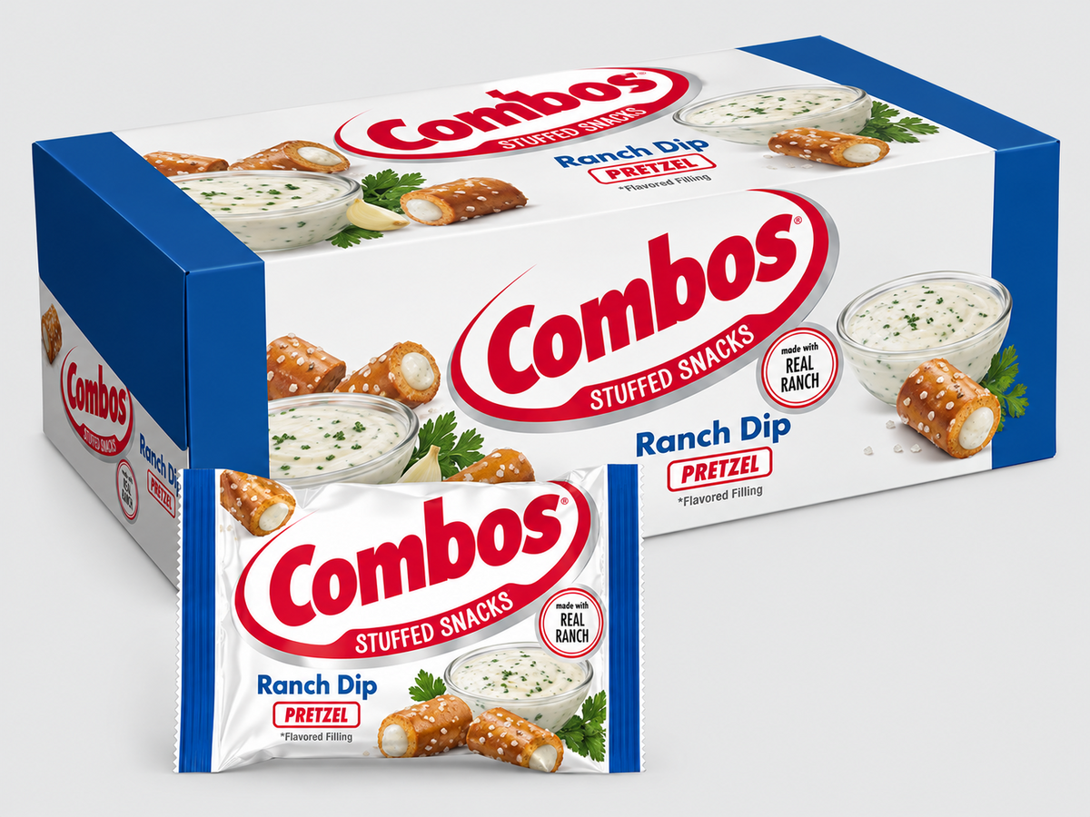 Combos Ranch Dip Pretzel (Canada) — Case of 80 × 178.6g
