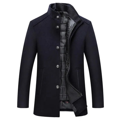Avarati Men’s Long Sleeve Overcoat – Tailored Winter Dress Coat for Men - AVARATI