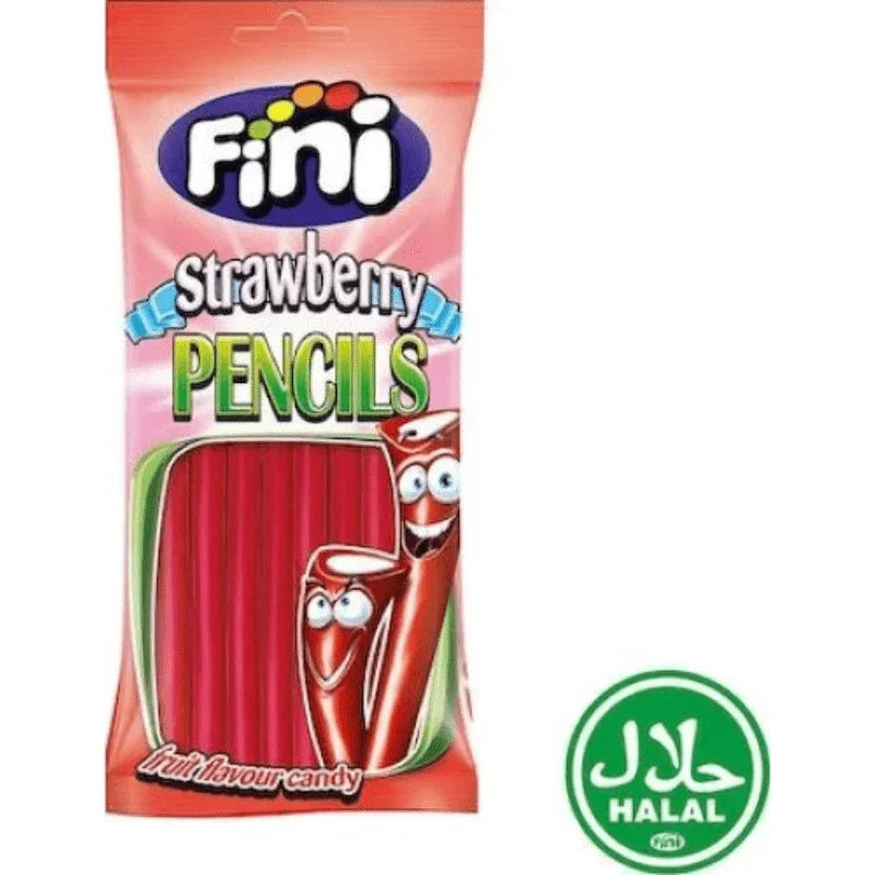Fini Halal Jelly Strawberry Pencils 75g (Case of 12)