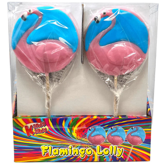 Kandy Kandy Rock Pops Flamingo Lolly 90g (Case of 18)