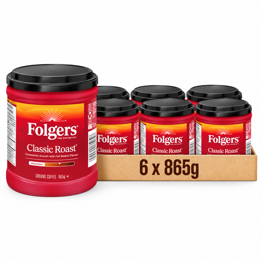 Folgers Classic Roast - Large — Case of 6 × 865g
