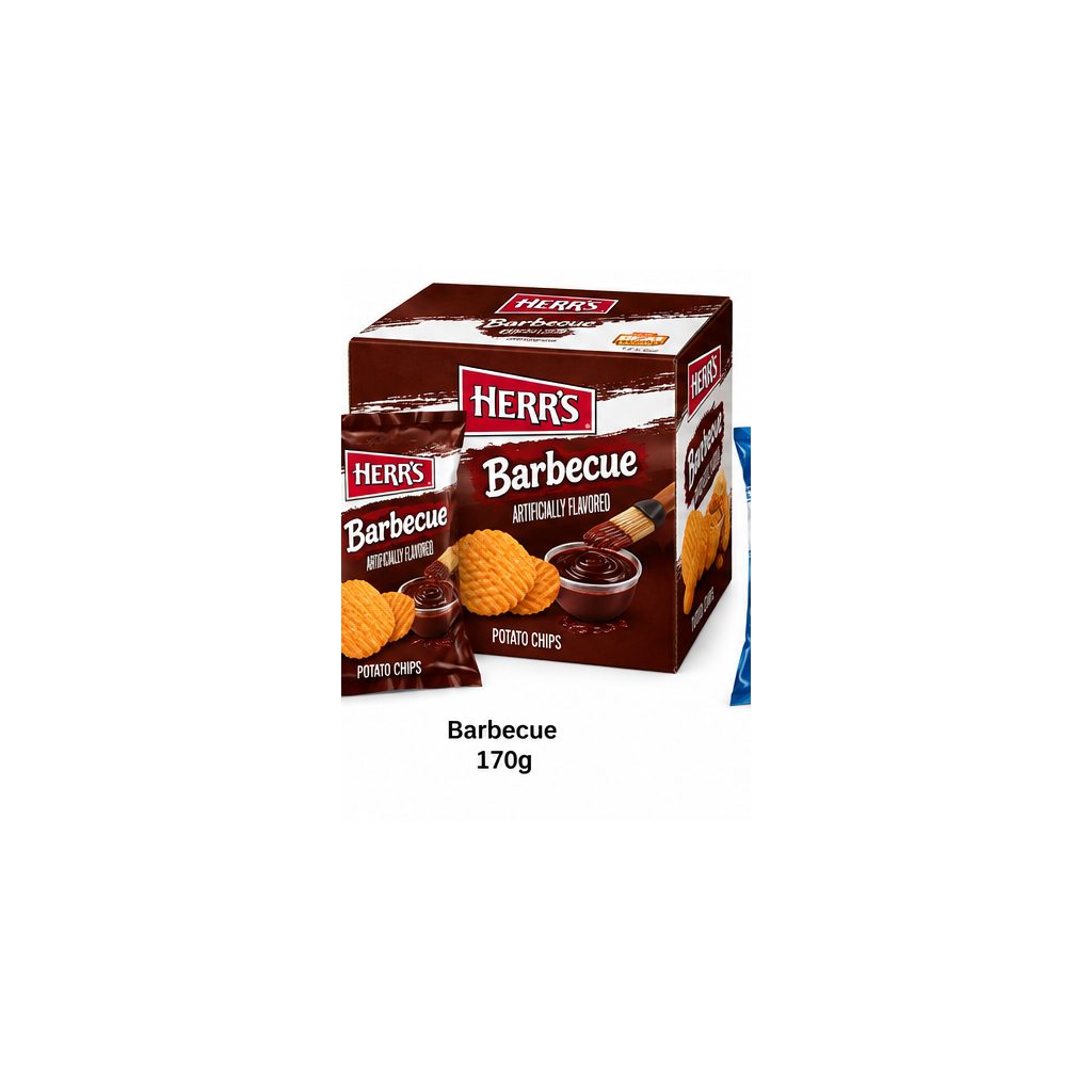 Herr's Barbecue Potato Chips — Case of 12 × 170g