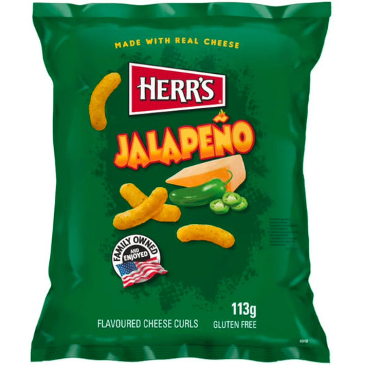 Herr's Jalapeno Cheese Curls (12x113g)