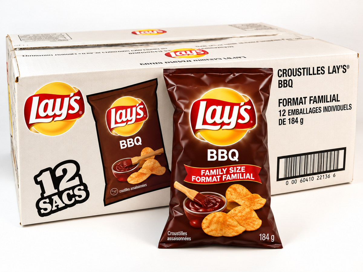 Lay's BBQ - Family — Case of 12 × 184g