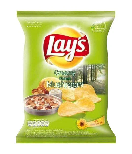 Lays Creamy Forest Mushroom Bag 130g (Case of 21)