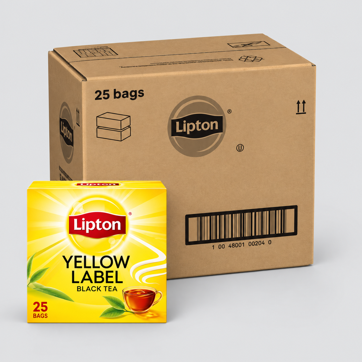 Lipton Black Tea — Case of 12 × 25 bags