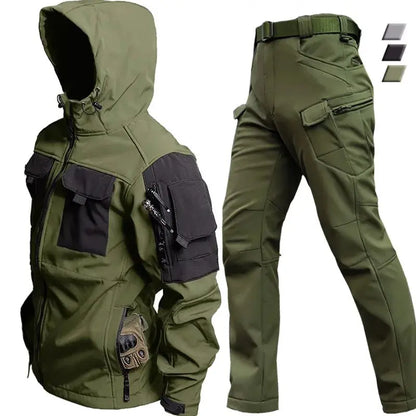 Avarati TerraShield Men’s Outdoor Set – Waterproof Windproof Softshell Jacket & Pants - AVARATI