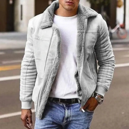 Avarati Men’s Shearling Lined Winter Jacket – Faux Leather Warm Insulated Coat - AVARATI