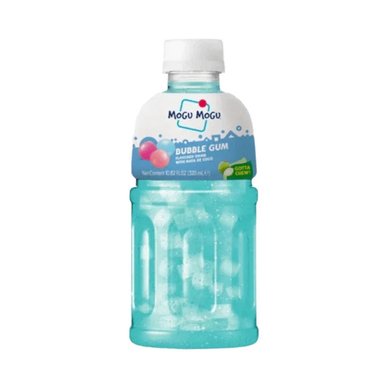 Mogu Mogu Bubble Gum with Nata de Coco Bottle 320ml (Case of 6)