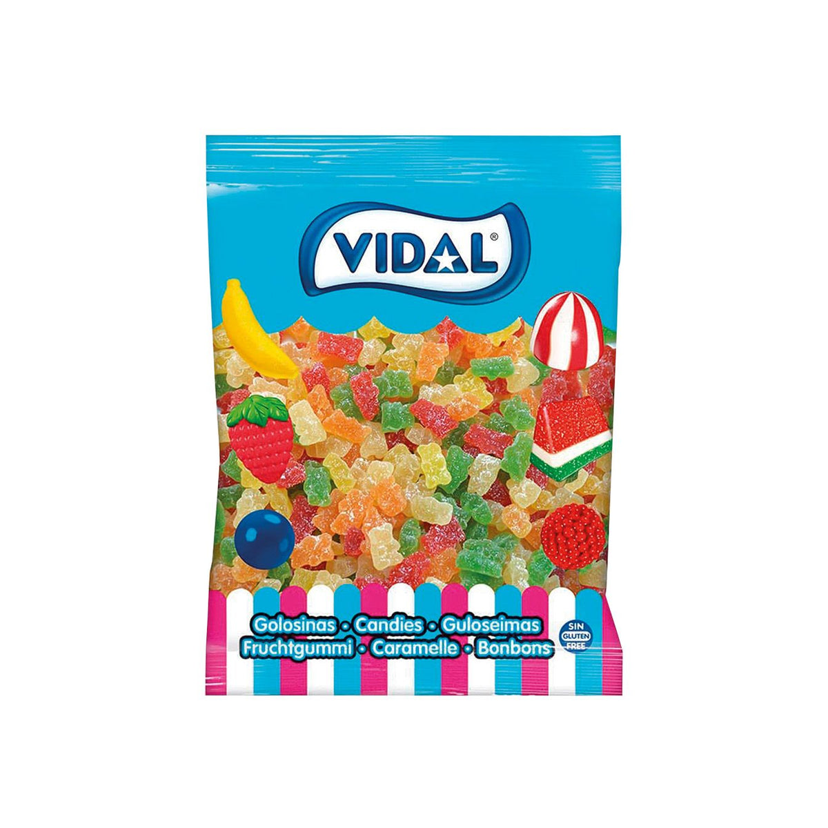 Vidal Mini Fizzy Bears Bag 1kg