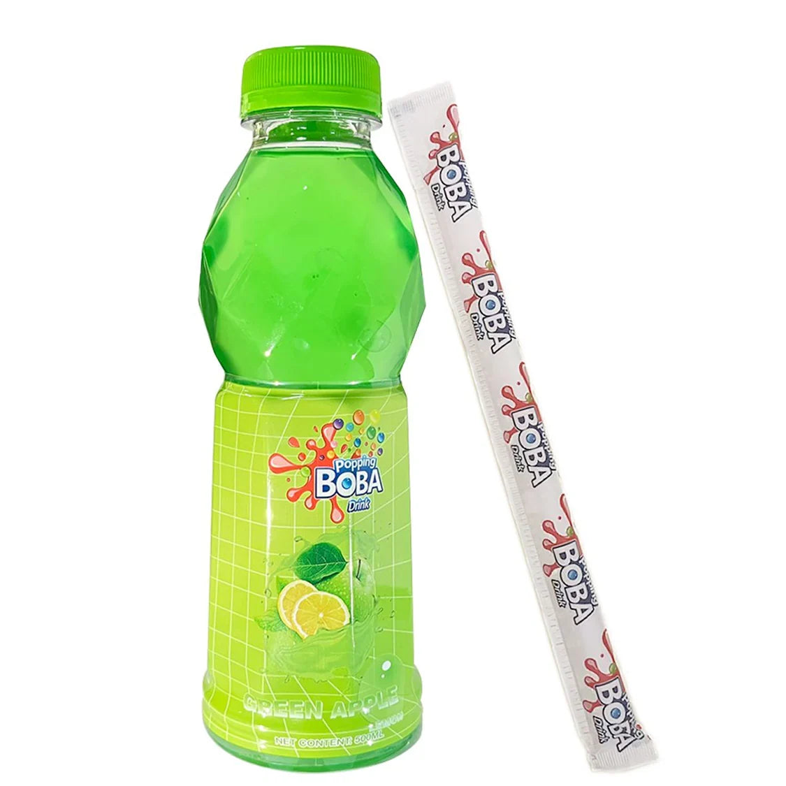 Popping Boba Green Apple Bottle 500ml (Case of 12)