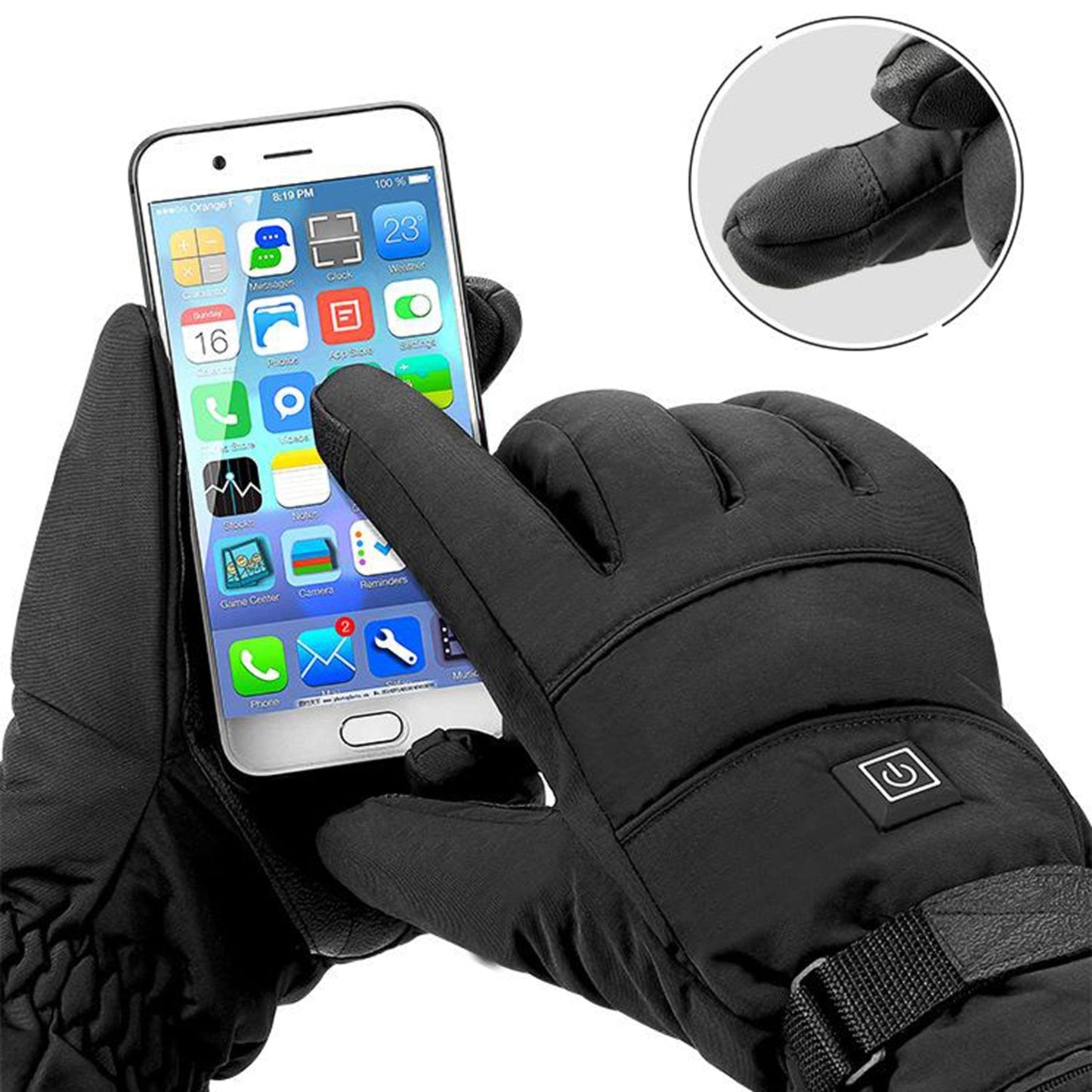 Snowproof Rechargeable Gloves - Waterproof Heated Touch Screen Winter Gloves