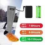 Elastic Comfortable Water Resistant Electric Warm Toes Rechargeable Heated Socks - Three Modes Electric Battery Operated Winter Socks-AVARATI