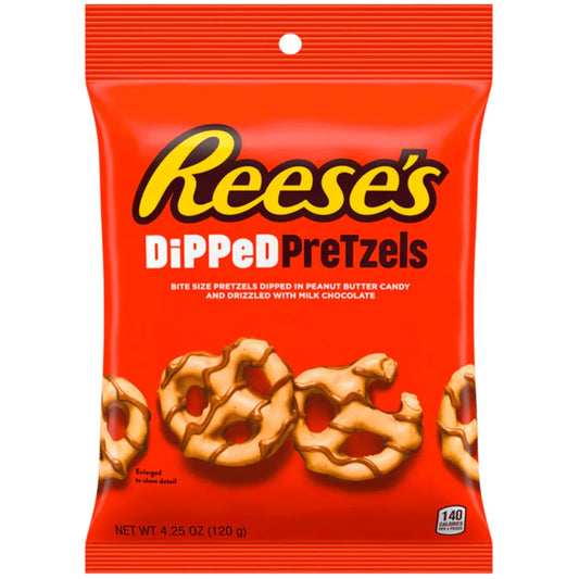 Reeses Dipped Pretzels Bag 120g (Case of 12)