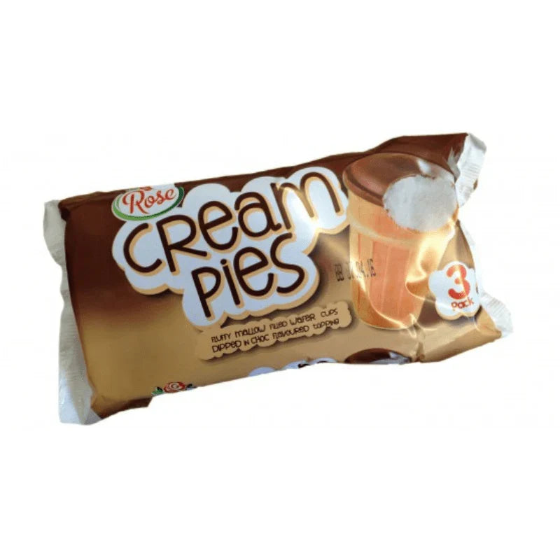 Rose Cream Pies 3 Pack 108g (Case of 20)