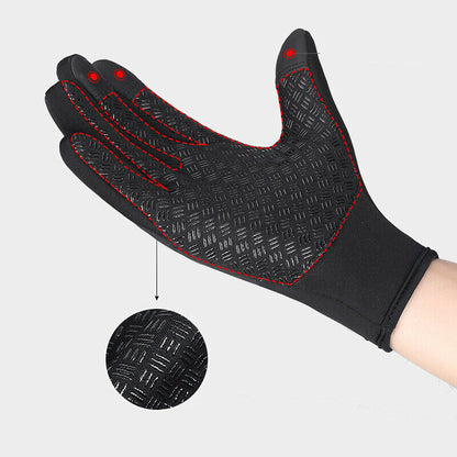 Waterproof Thermal Gloves - Windproof Winter Gloves for Hiking Running Driving & Cycling