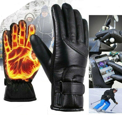 Premium Winter Waterproof Gloves -  Heated Electric Gloves with Touch Screen Sensor