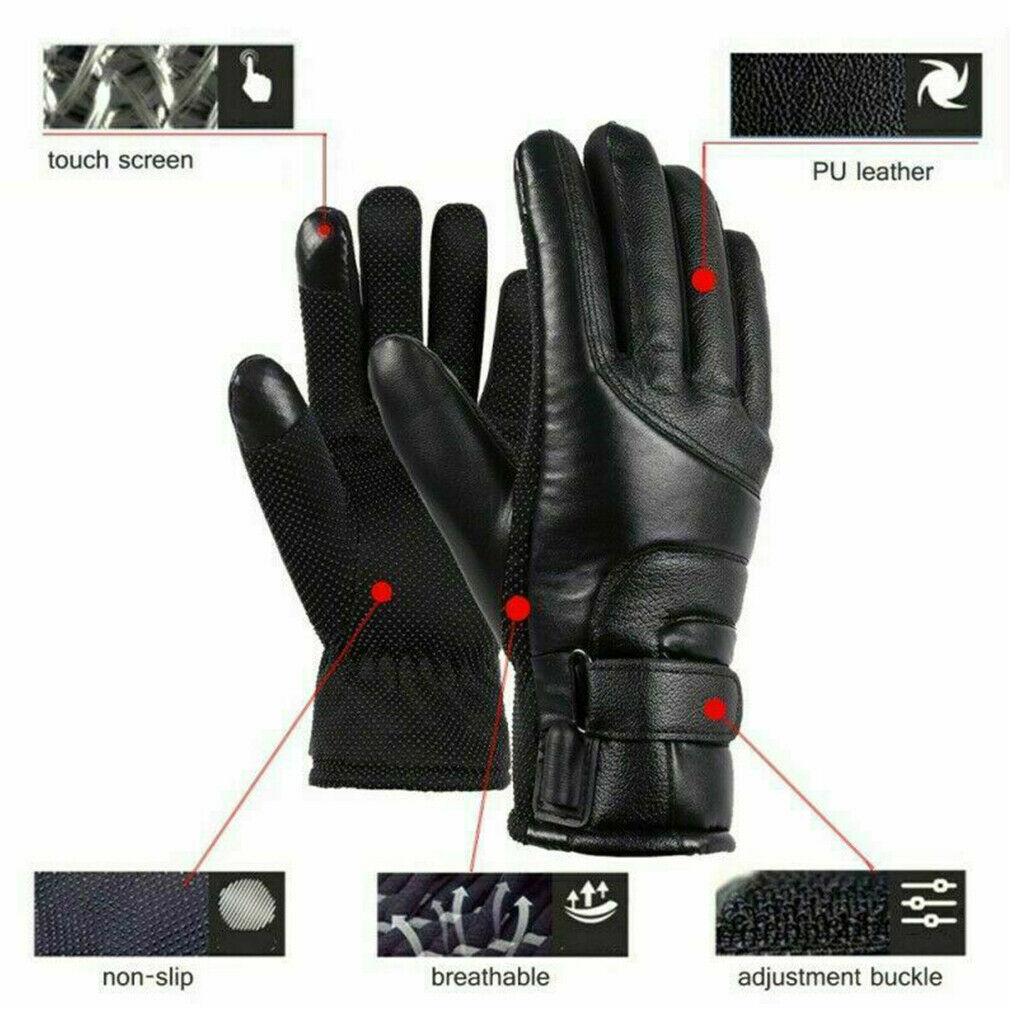 Premium Winter Waterproof Gloves -  Heated Electric Gloves with Touch Screen Sensor