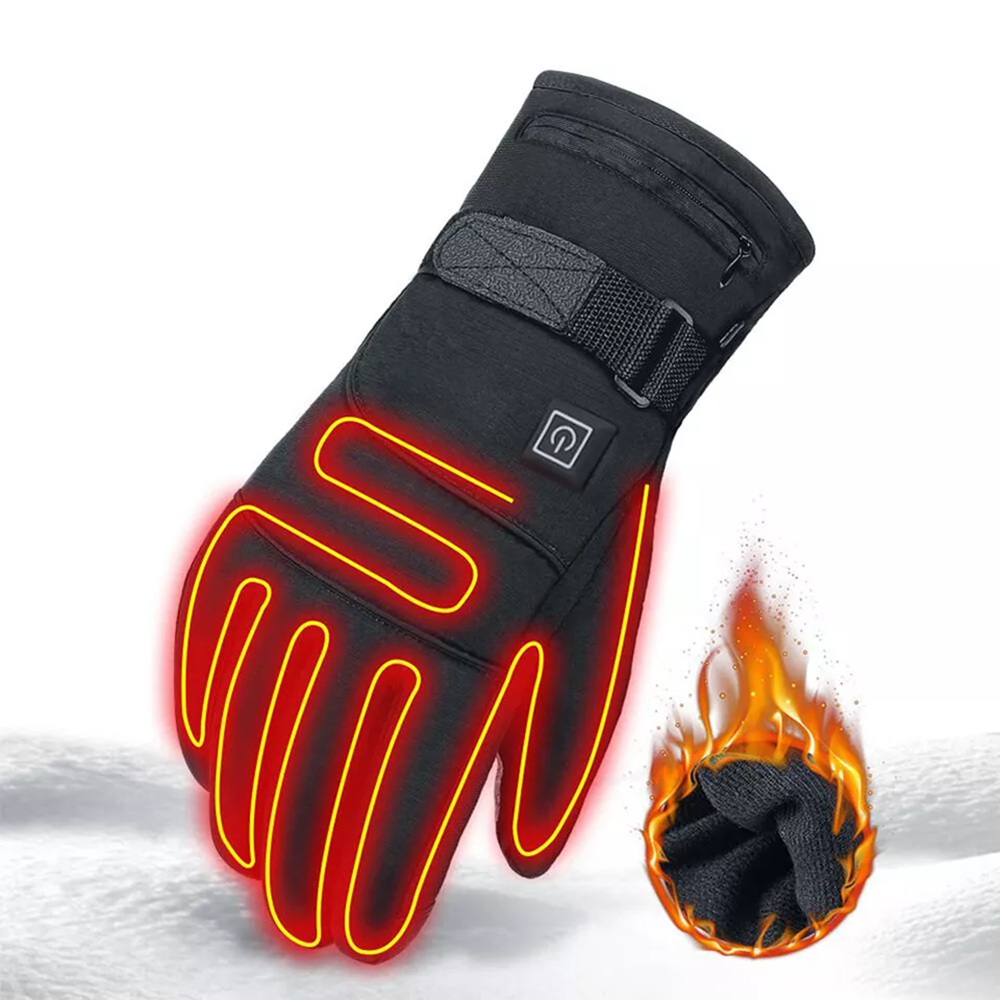 Snowproof Rechargeable Gloves - Waterproof Heated Touch Screen Winter Gloves