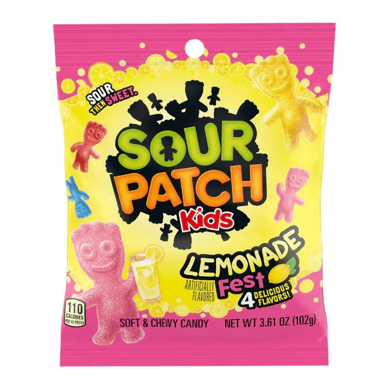Sour Patch Kids Lemonade Fest Bag 102g USA (Case of 12)