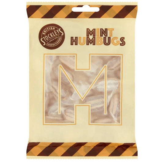 Stockleys Bag Mint Humbugs 180g (Case of 12)