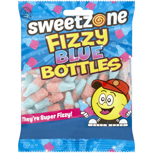Sweetzone Mini Bags Fizzy Bubblegum Bottles 90g (Case of 12)