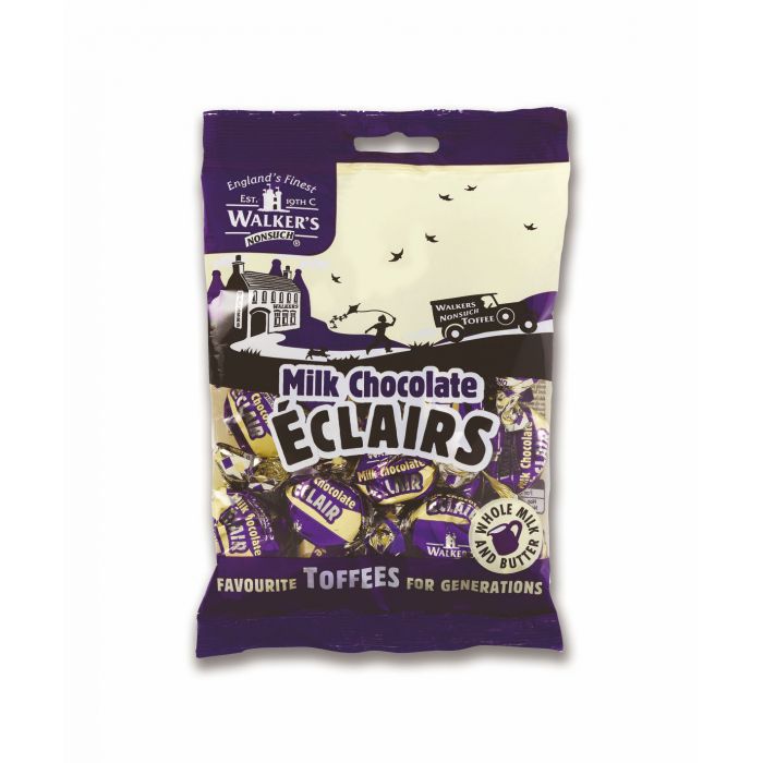 Walkers NonSuch Milk Chocolate Eclairs Bag 150g (Case of 12)
