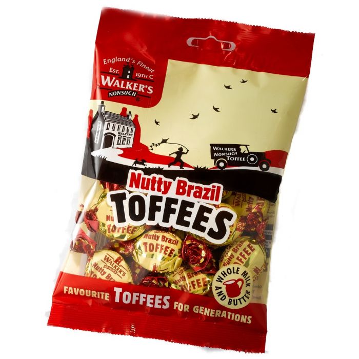 Walkers NonSuch Nutty Brazil Toffee Bag 150g (Case of 12)