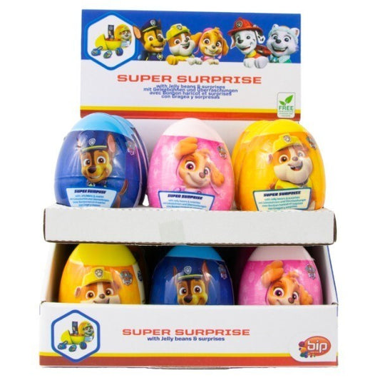 Bip Super Surprise Plastic Egg Paw Patrol 10g (Case of 18)